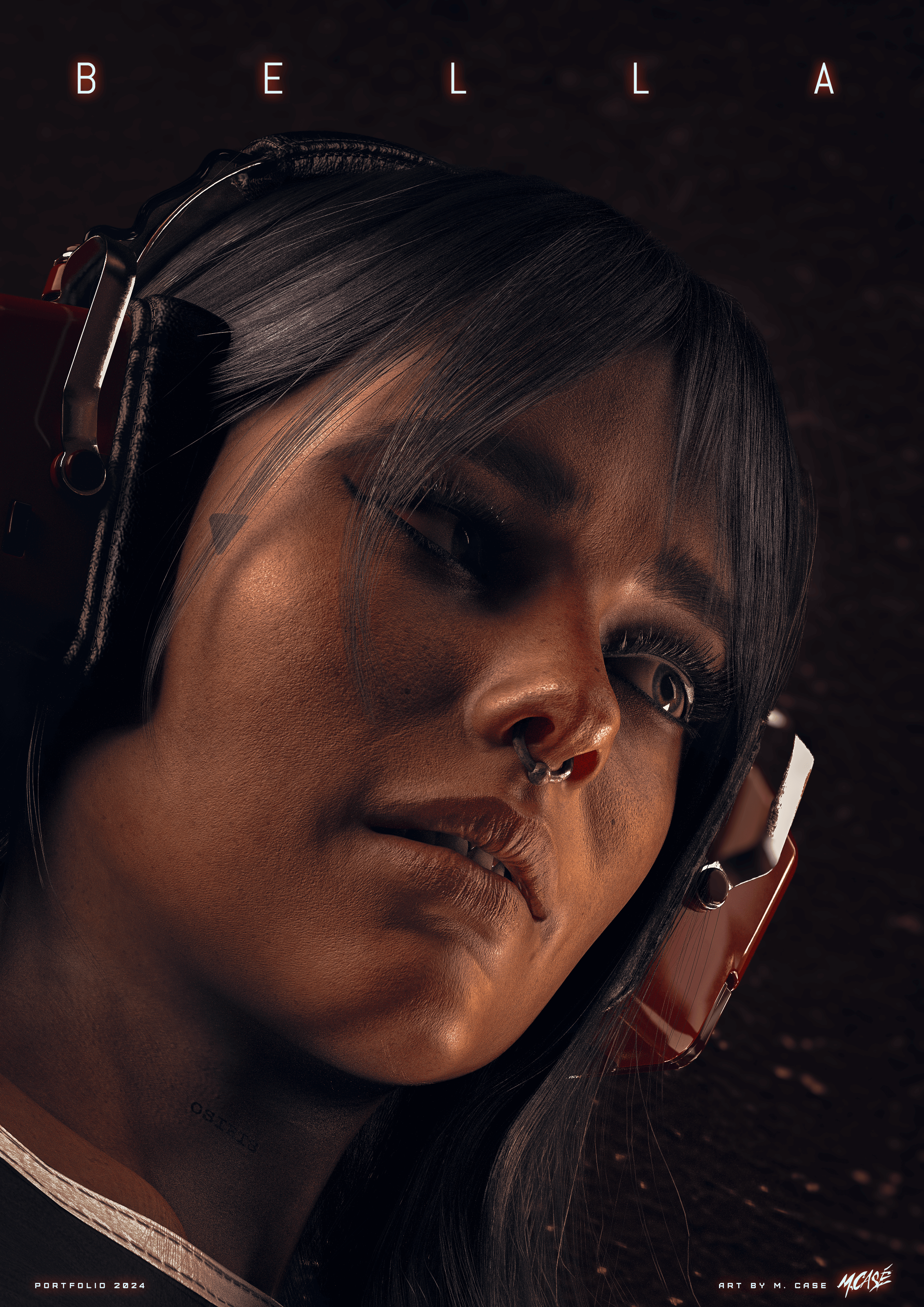Bella Close Up 3D Render, Digital Art by MarceloCase