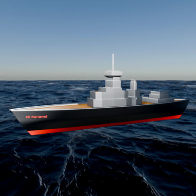 Mi Panama a Game Ready Boat 3D Model