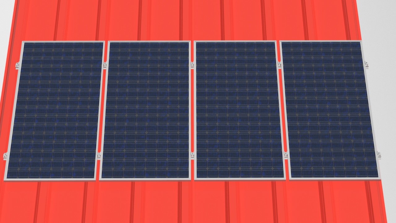 Solar Panel Roof 3D Model by Marius B
