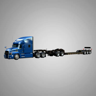 Anthem 64T Truck With Lowboy Double Trailer - Oversize Load