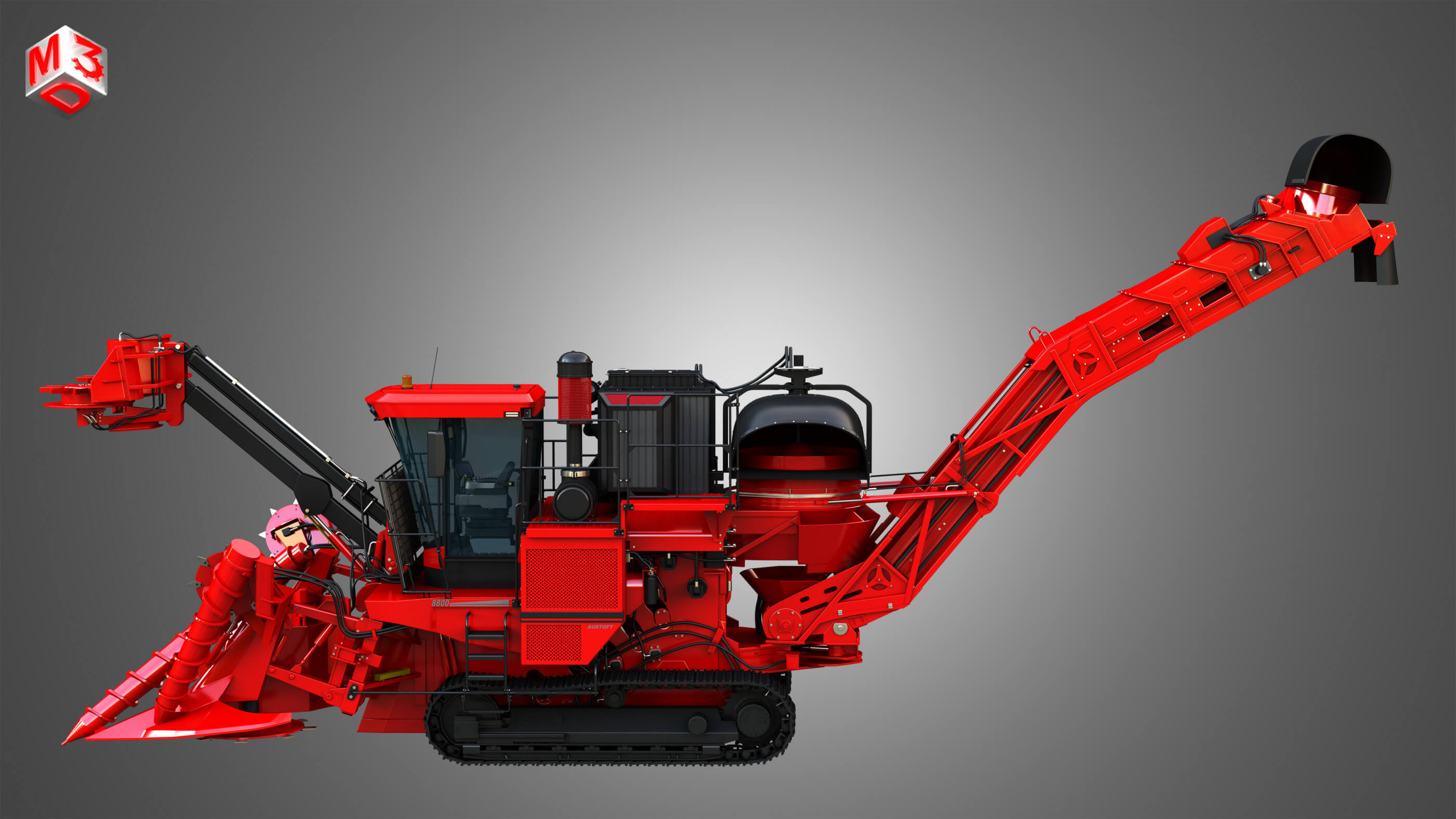 Austoft 8000 Sugercane Harvester - 3D Model by Markos3d
