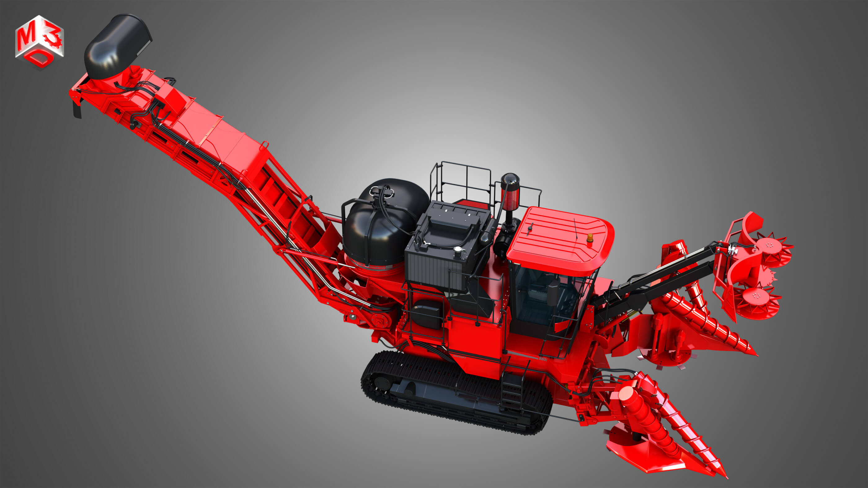 Austoft 8000 Sugercane Harvester - 3D Model by Markos3d