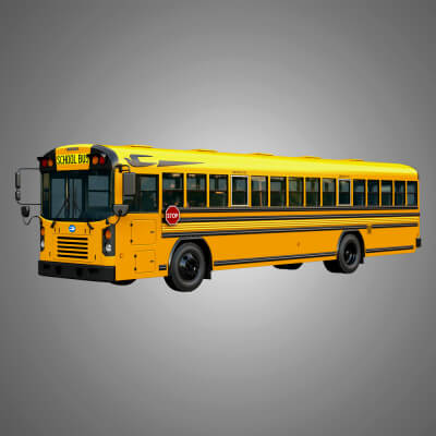 Blue Bird School Bus - 60 Passenger