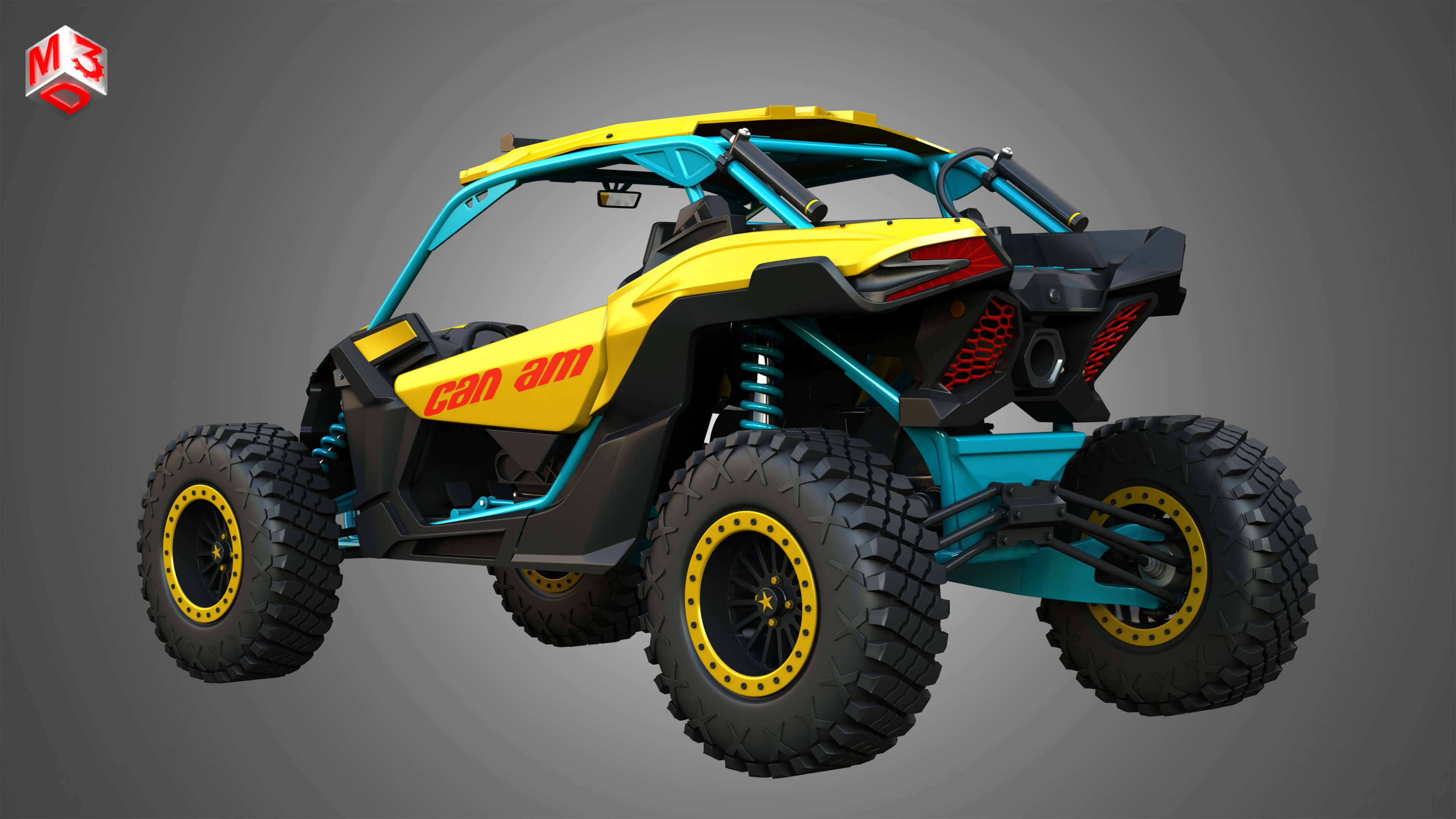 CanAm Maverick X3 2 Doors 3D Model by Markos3d