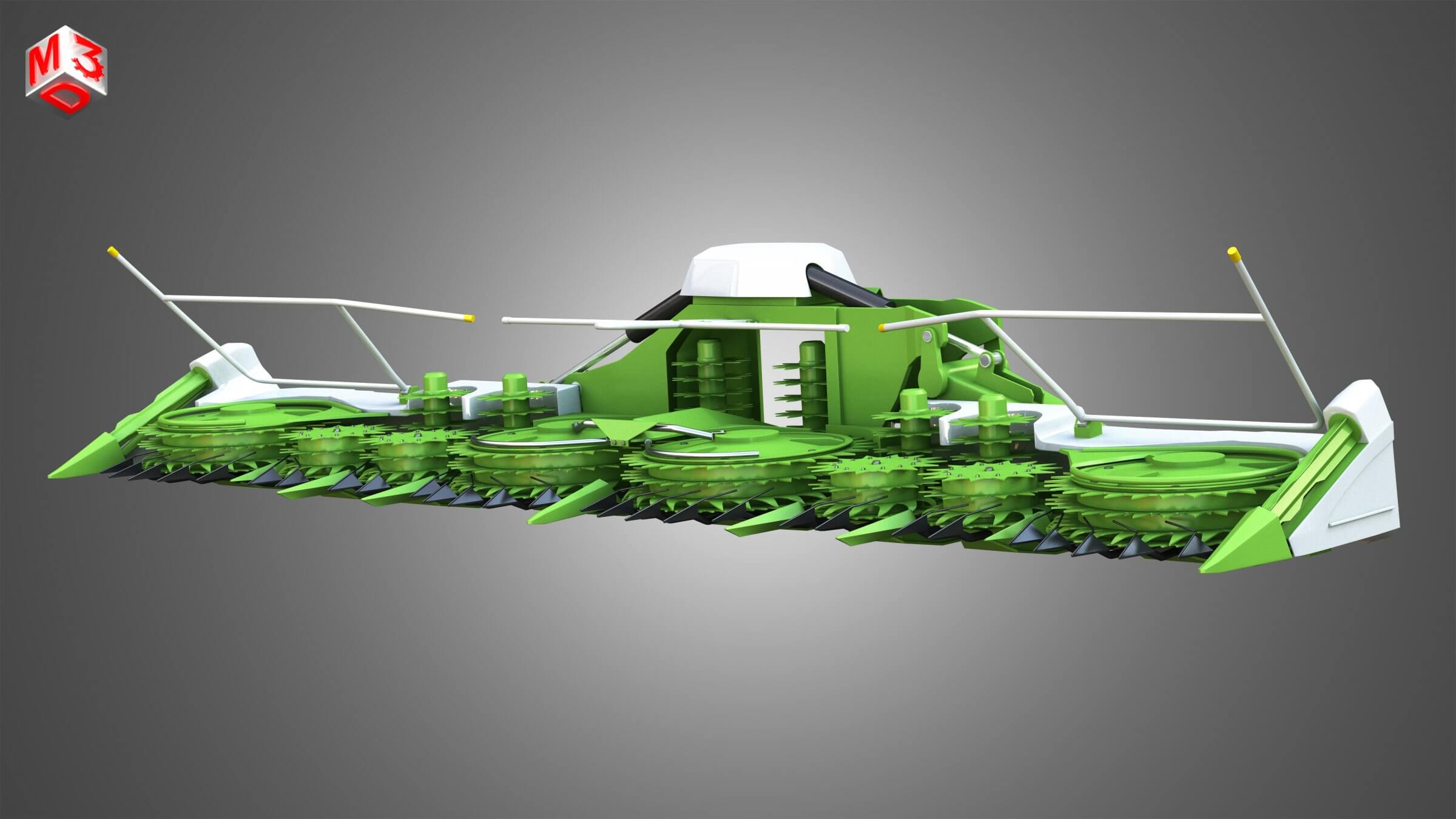 Combine Harvester Front Attachment 3D Model by Markos3d