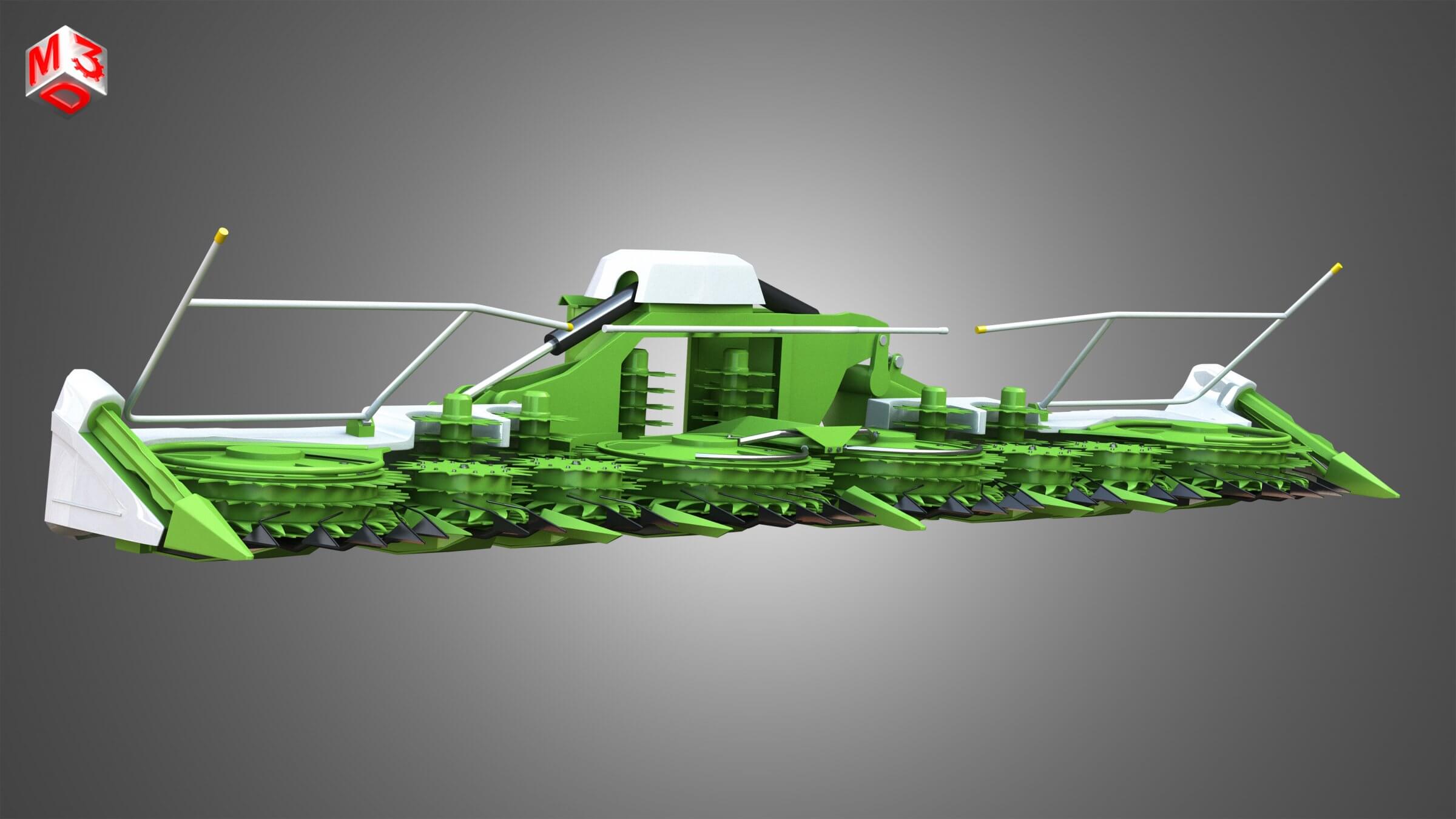 Combine Harvester Front Attachment 3D Model by Markos3d