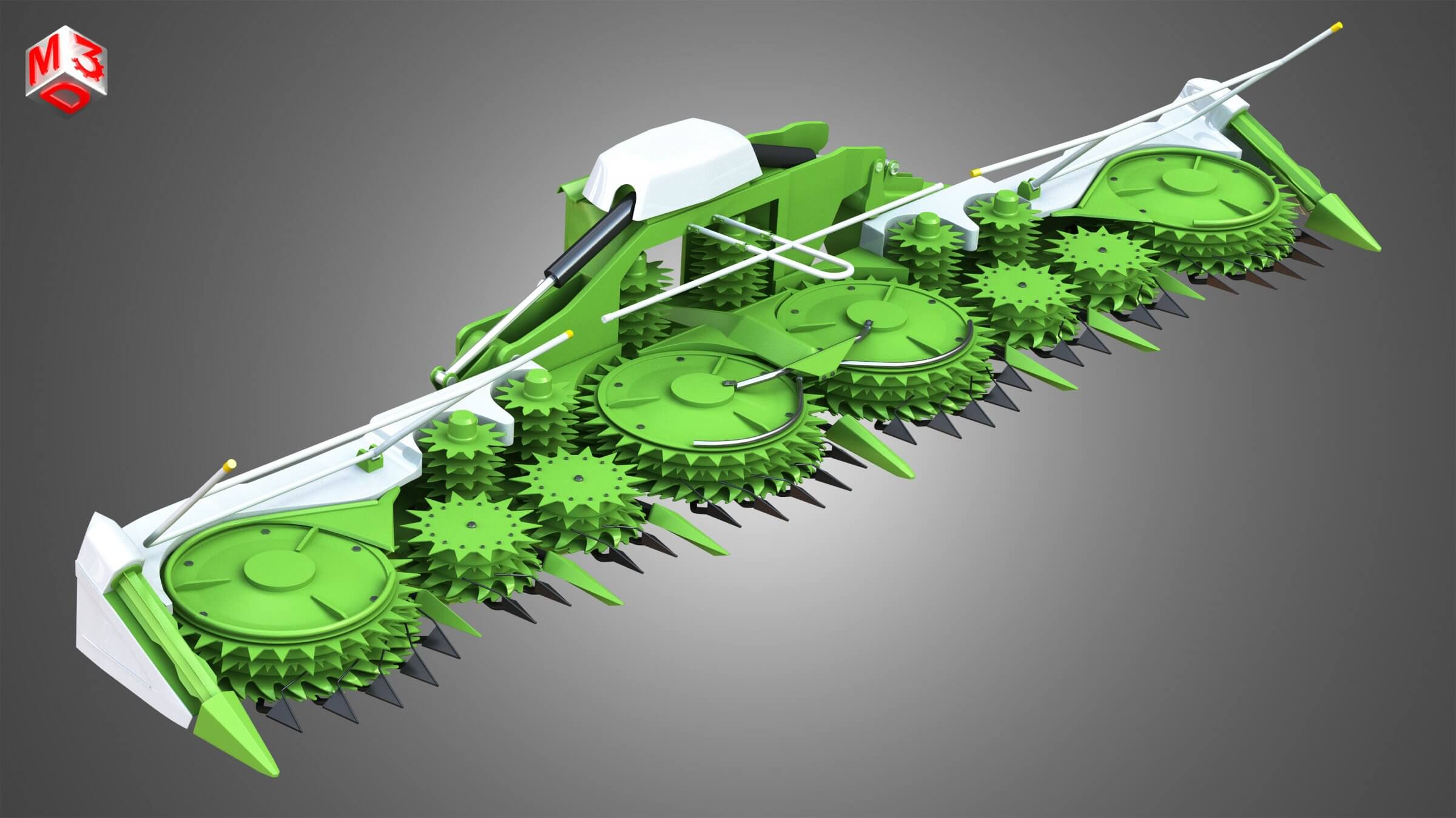 Combine Harvester Front Attachment 3D Model by Markos3d