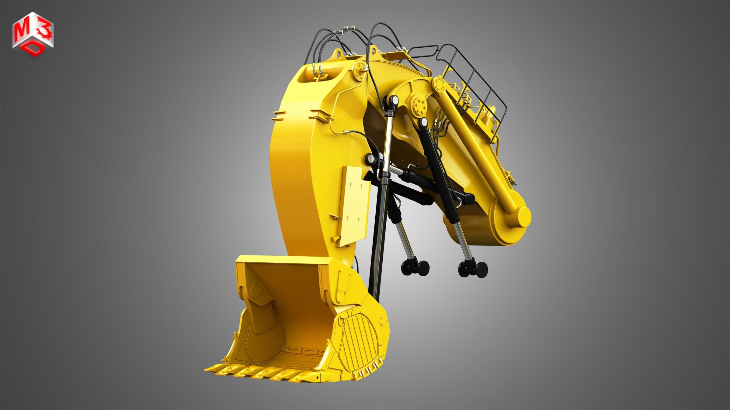 Excavator Hydraulic Loading Arm 3D Model by Markos3d