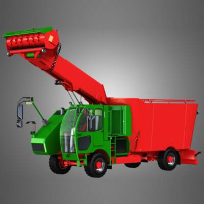 Fodder Mixing Wagon 1402sf Picking Up