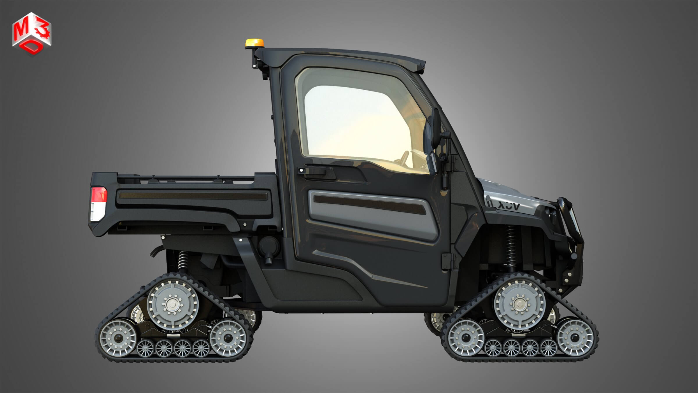 JD - XUV865M Crossover Utility Vehicle with Tracks 3D Model by Markos3d