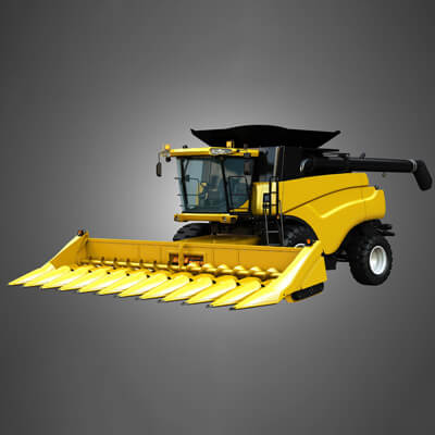 NH - CR 9070 Combine Harvester with Corn Harvester Head