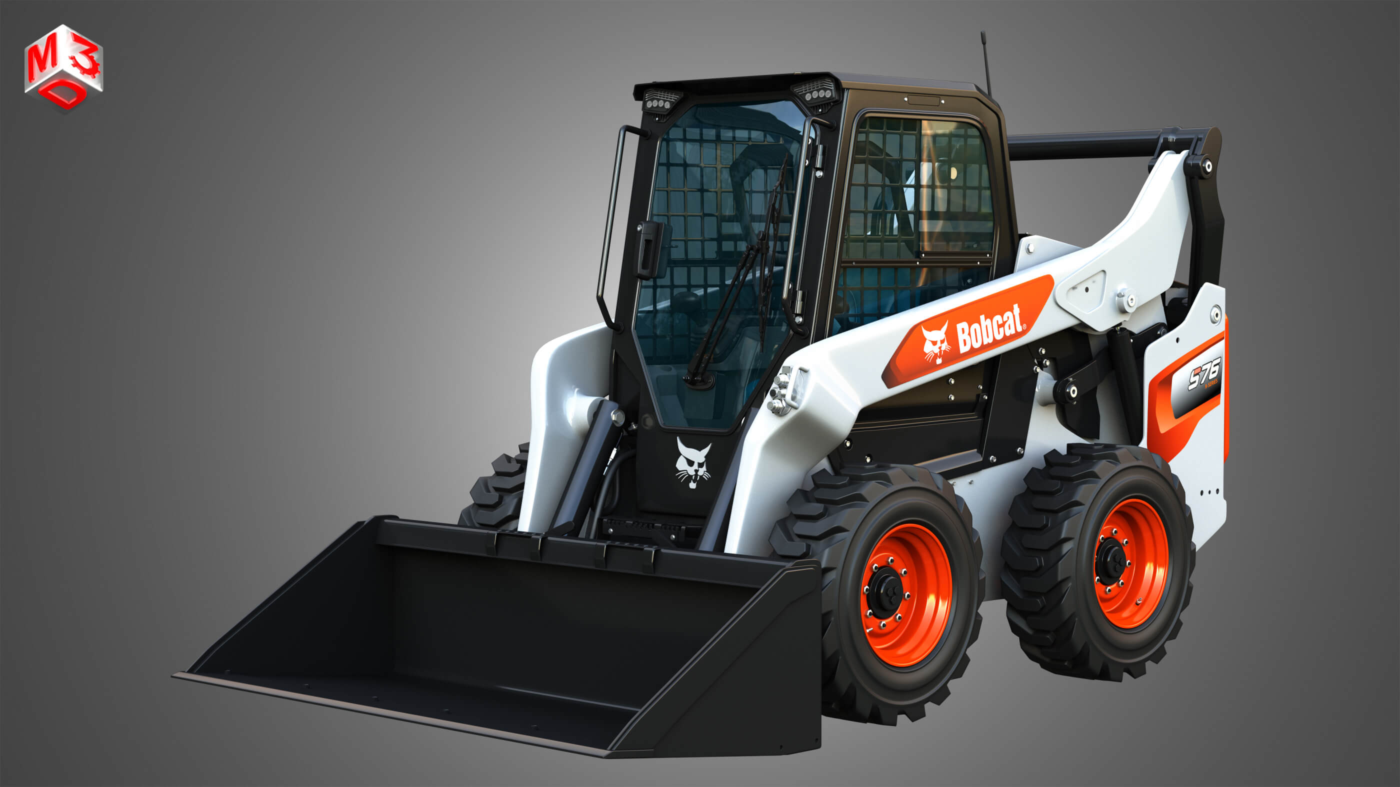 S76 Skid Steer Loader Bucket 3D Model by Markos3d