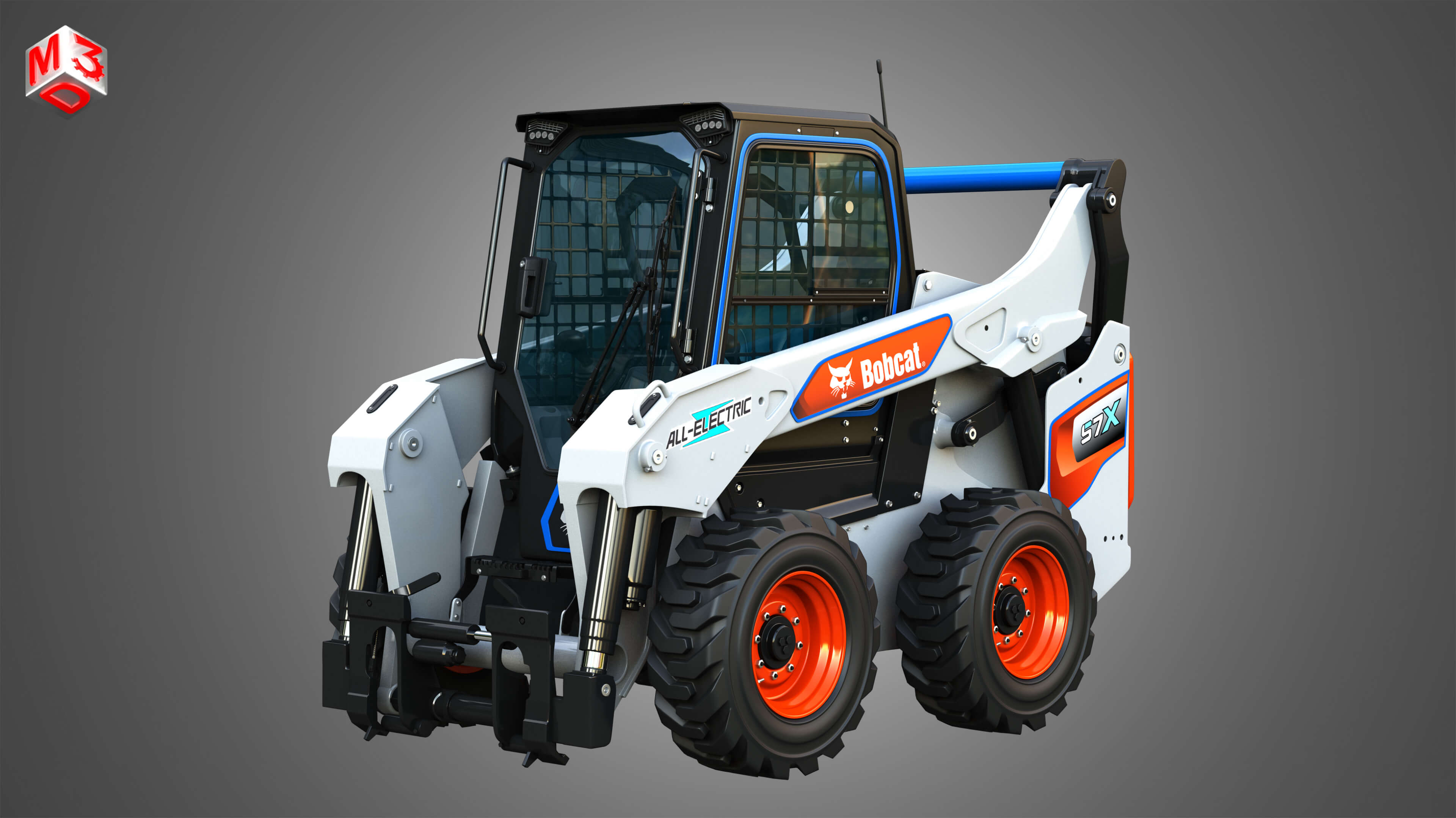 S7X AllElectric Skid Steer Loader 3D Model by Markos3d