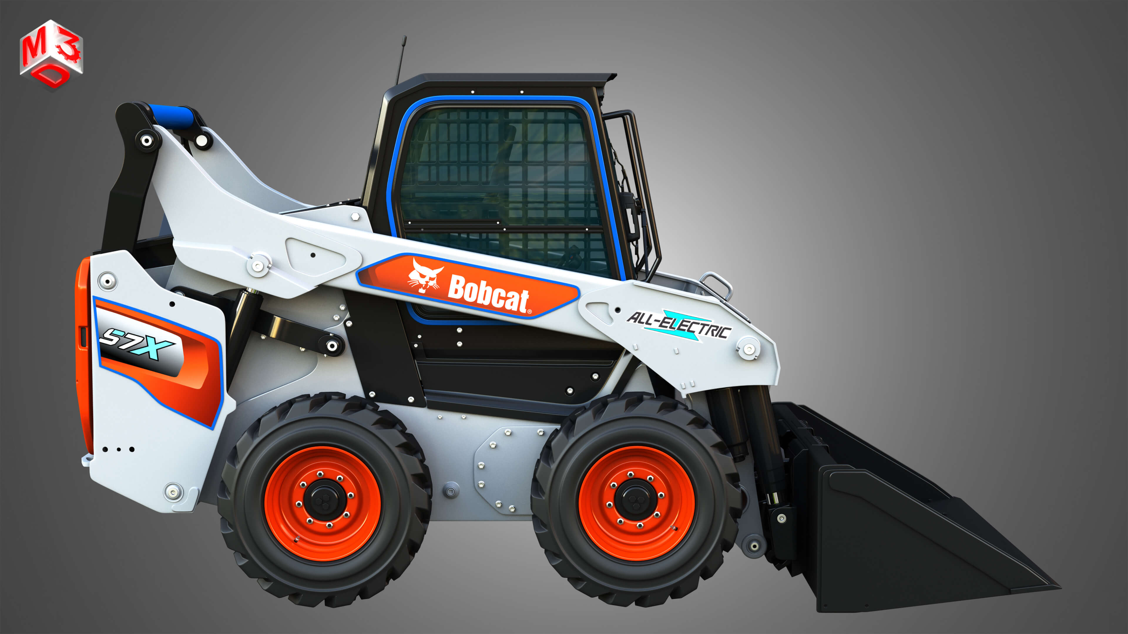 S7X AllElectric Skid Steer Loader 3D Model by Markos3d