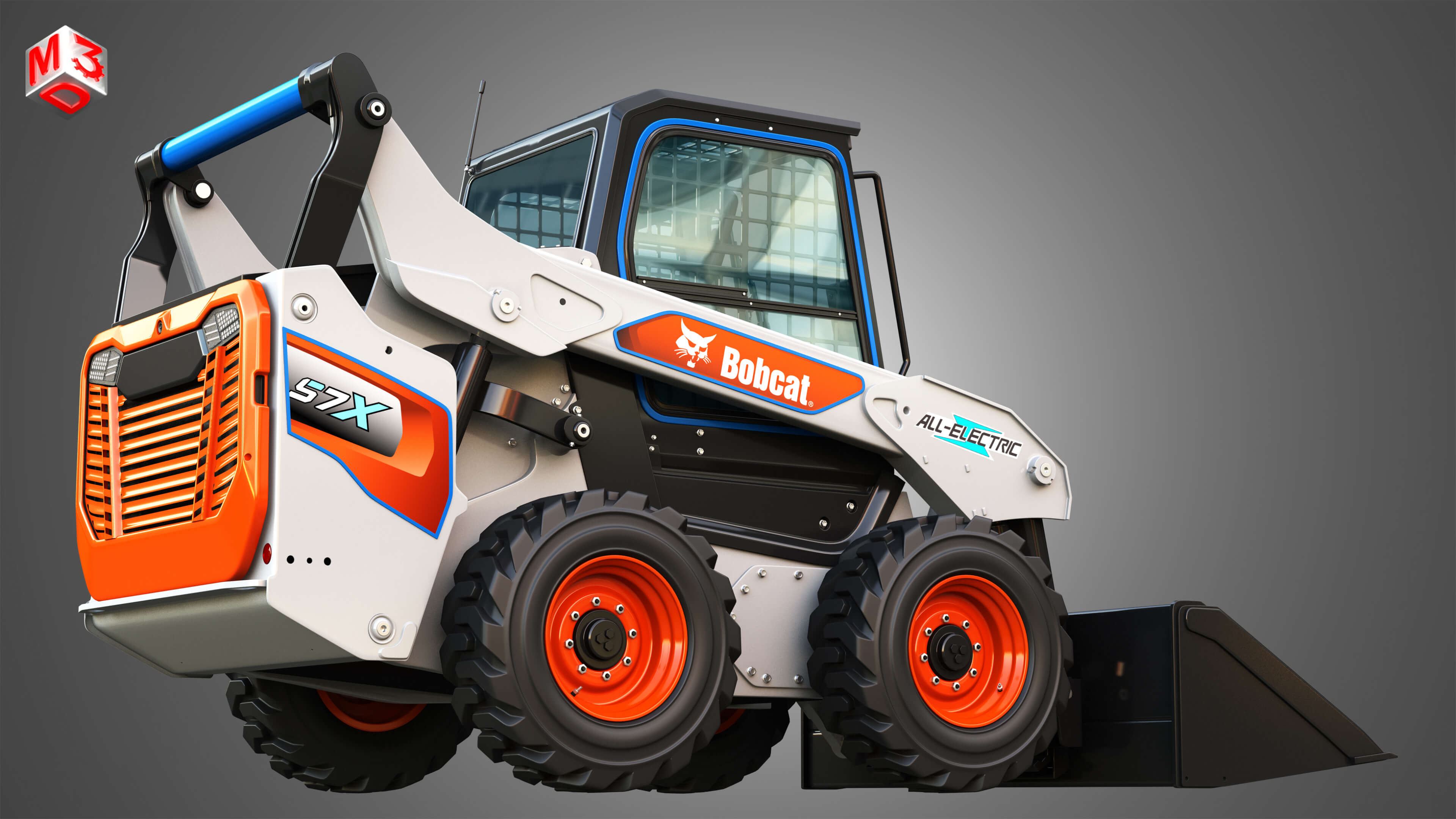 S7X AllElectric Skid Steer Loader 3D Model by Markos3d