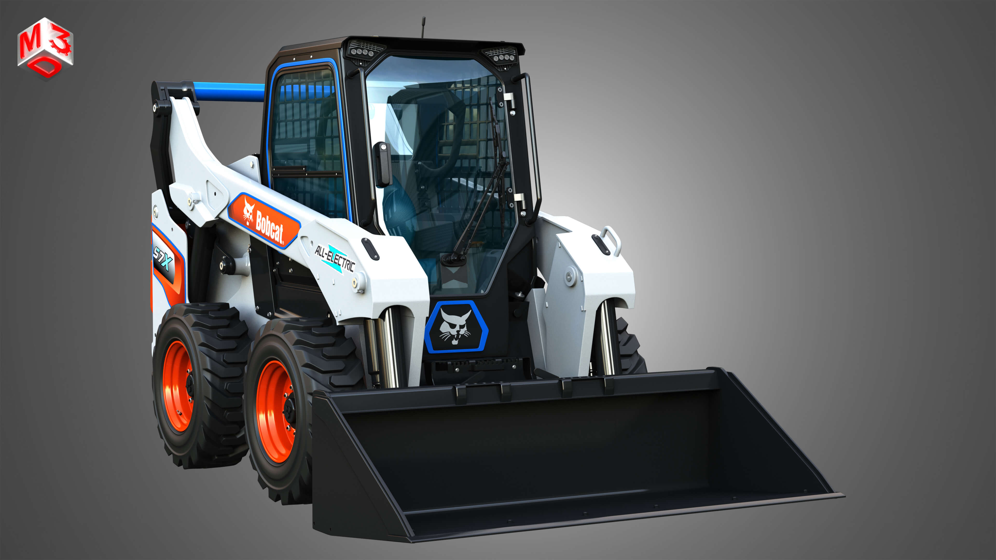 S7X AllElectric Skid Steer Loader 3D Model by Markos3d