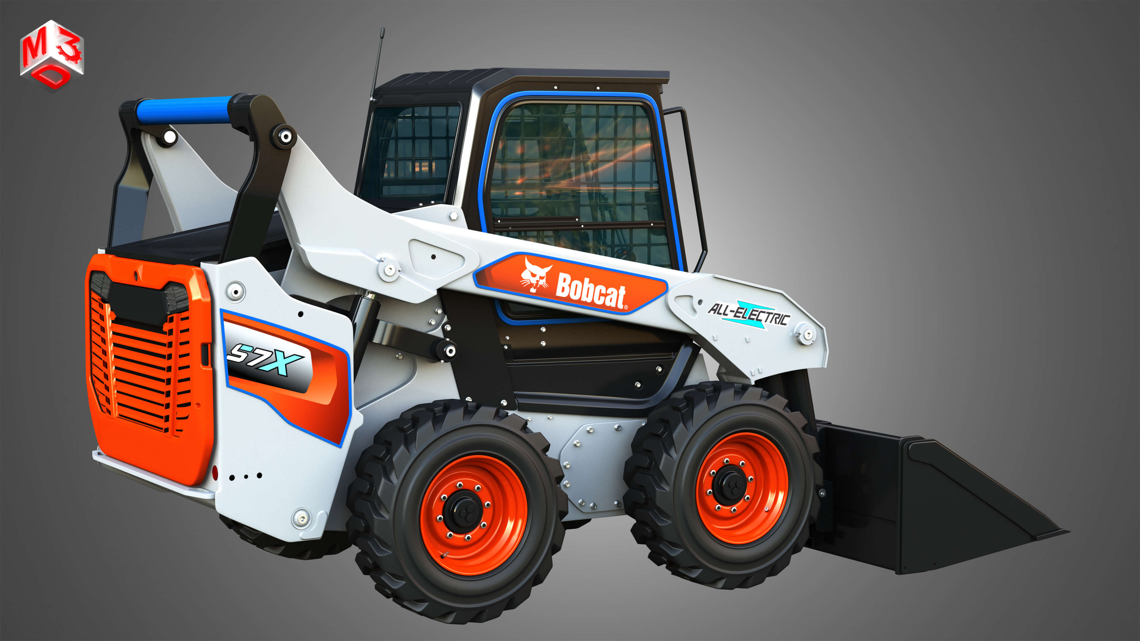 S7X AllElectric Skid Steer Loader 3D Model by Markos3d