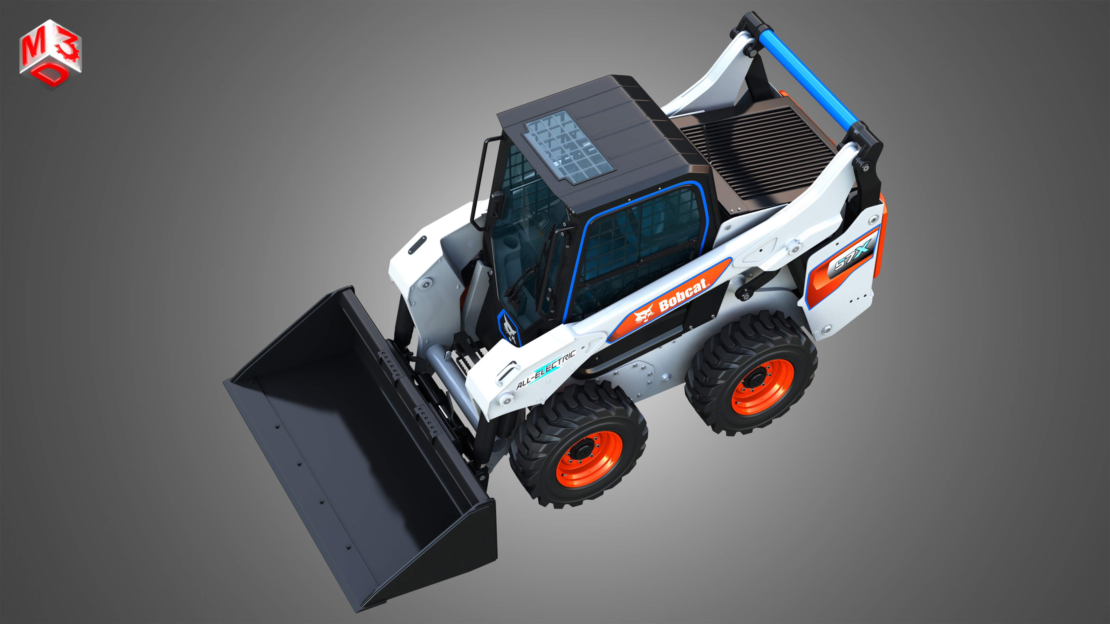 S7X AllElectric Skid Steer Loader 3D Model by Markos3d