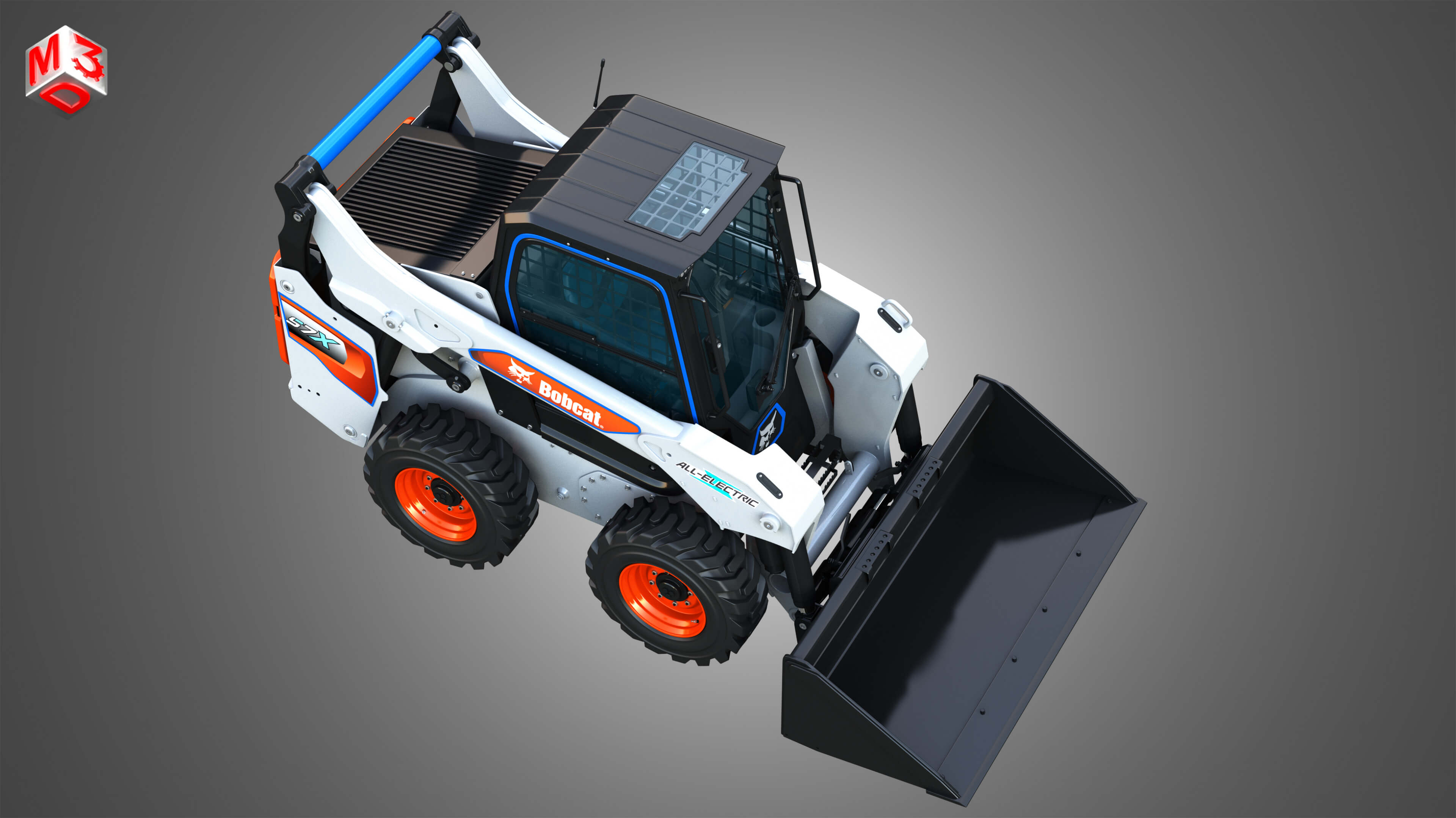 S7X AllElectric Skid Steer Loader 3D Model by Markos3d