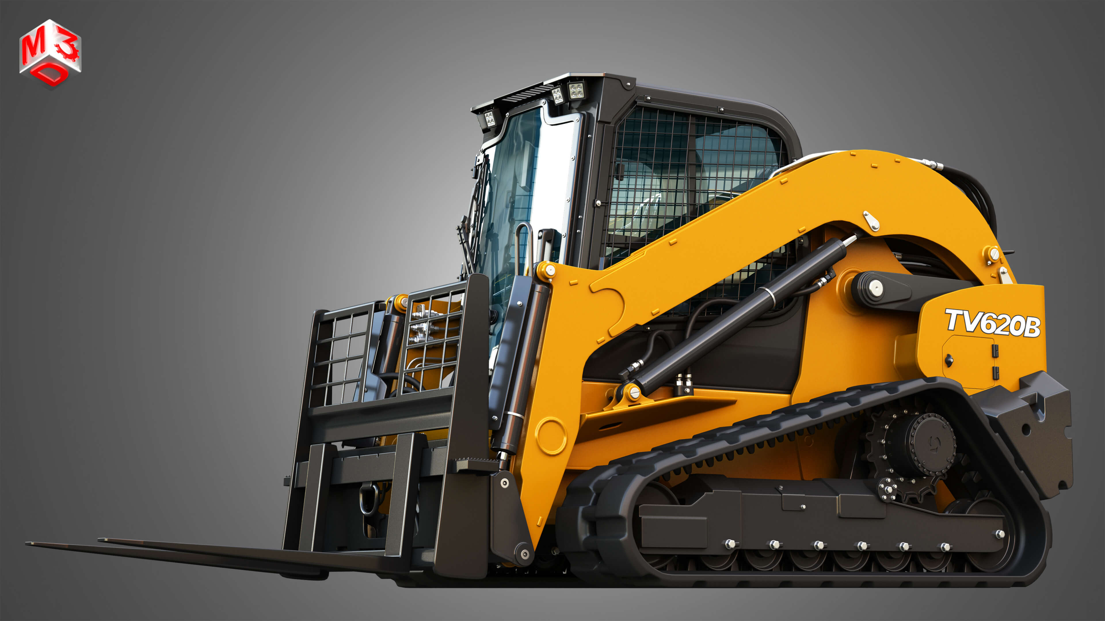 Tv620B Compact Track Loader - Pallet Fork 3D Model by Markos3d