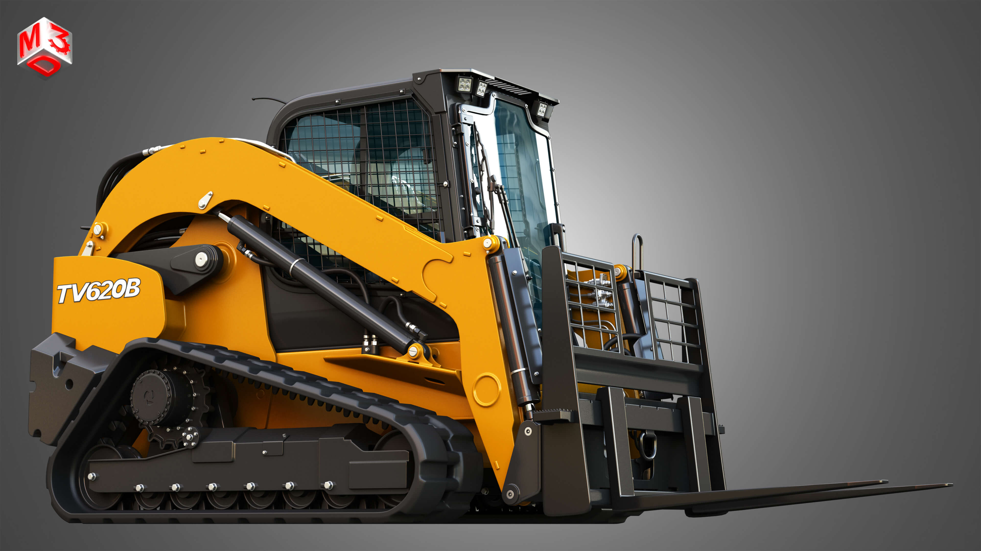 Tv620B Compact Track Loader - Pallet Fork 3D Model by Markos3d