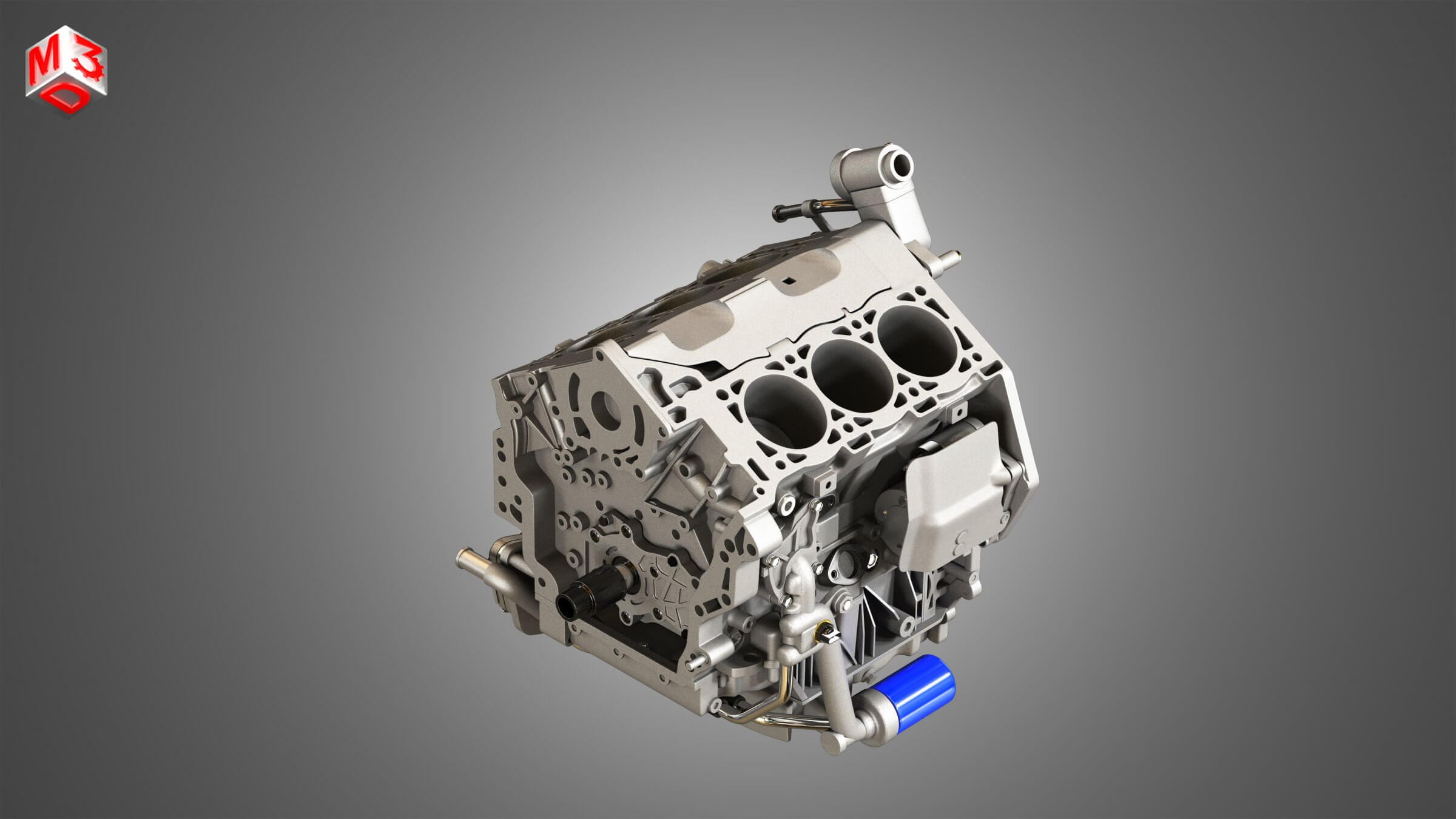 Twin Turbo - V6 Engine 3D Model by Markos3d