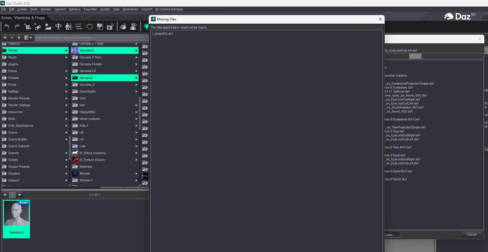 Help! Missing File after Update to DAZ 4.024.0.4 3D Render
