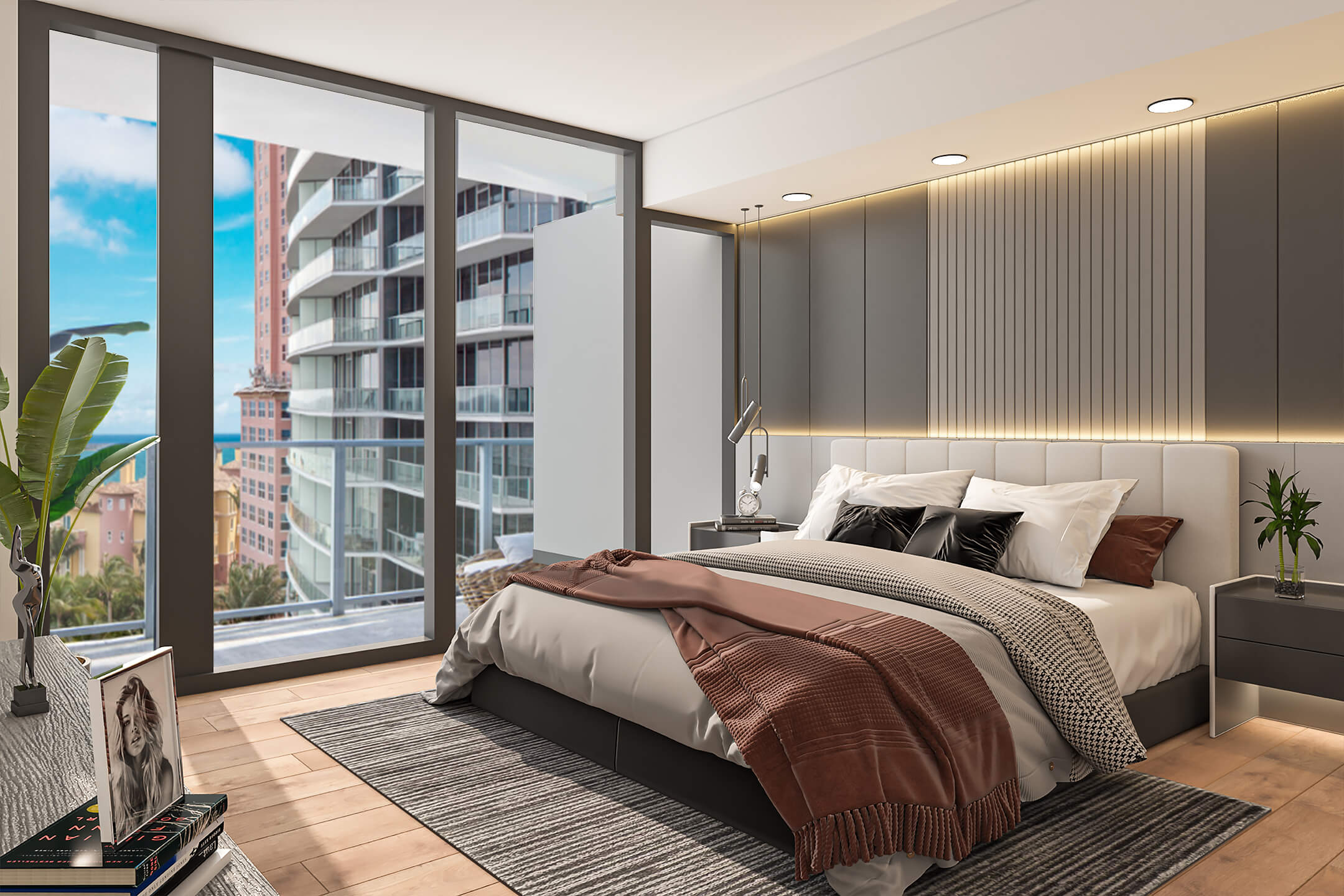 modern bedroom interior design 3ds max 3D Render by masum_parves