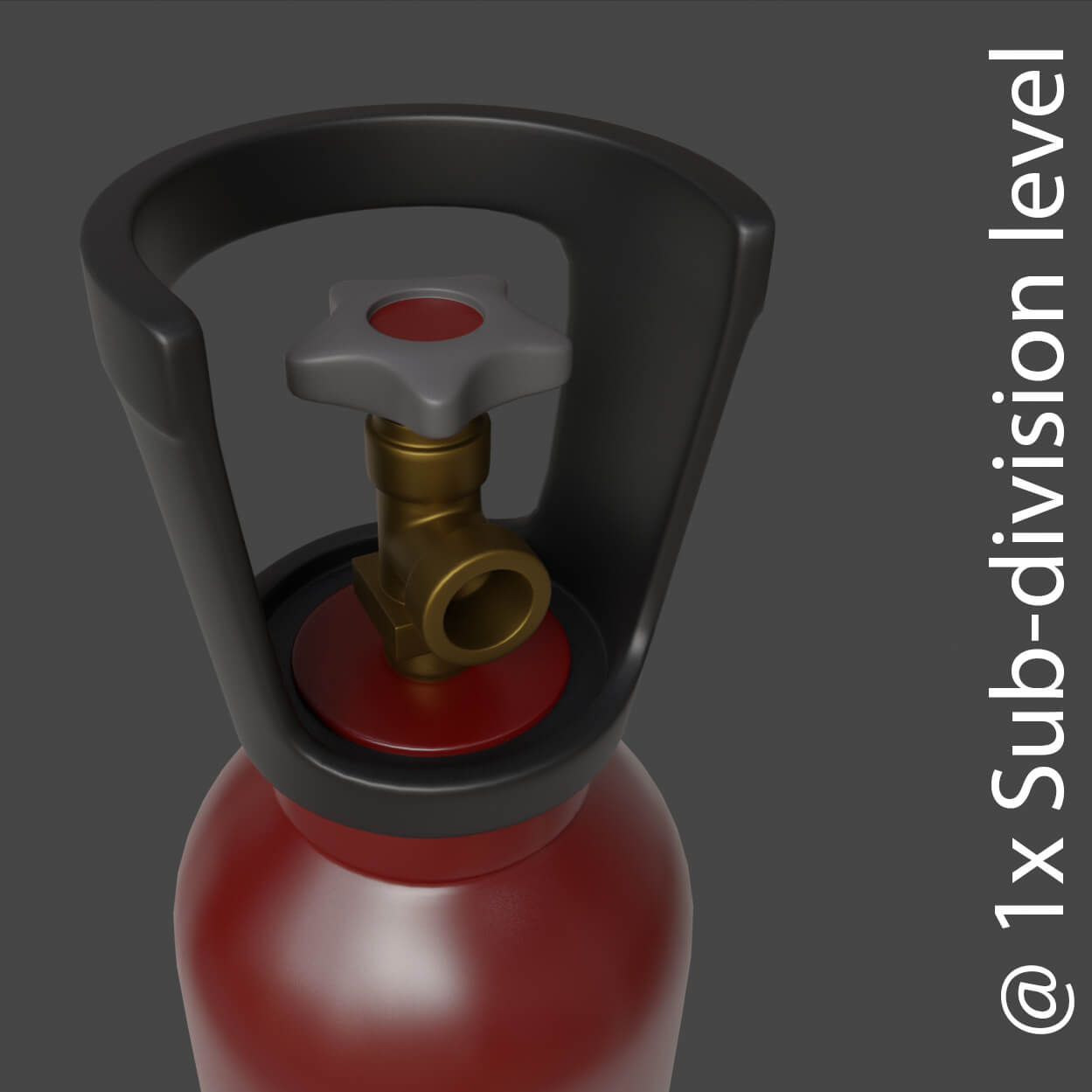 Gas Cylinders W/ On/Off Valve, Oxygen, Argon, CO2, Mixed Gas - 3D Model ...