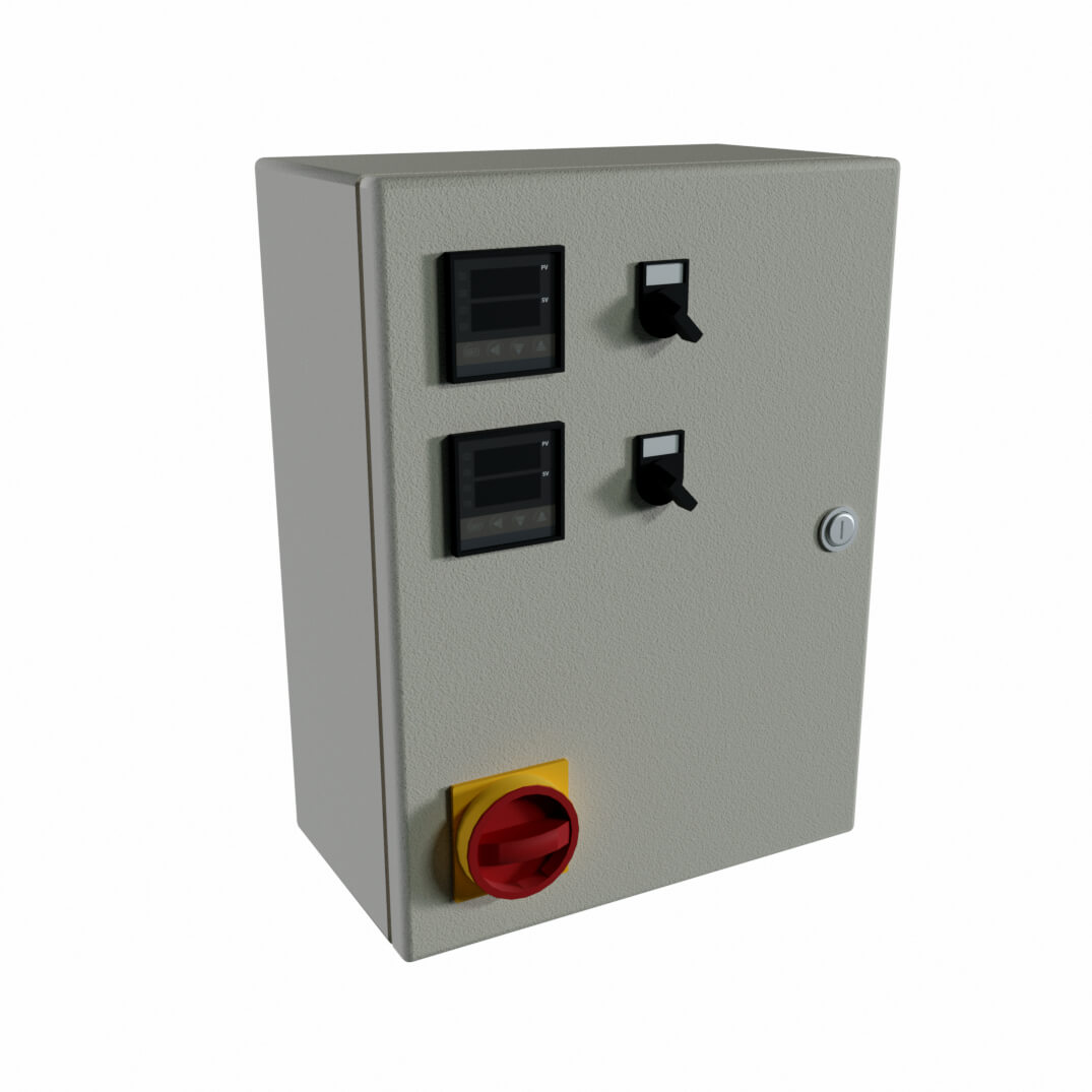 Industrial Control Box 3D Model by Matt86