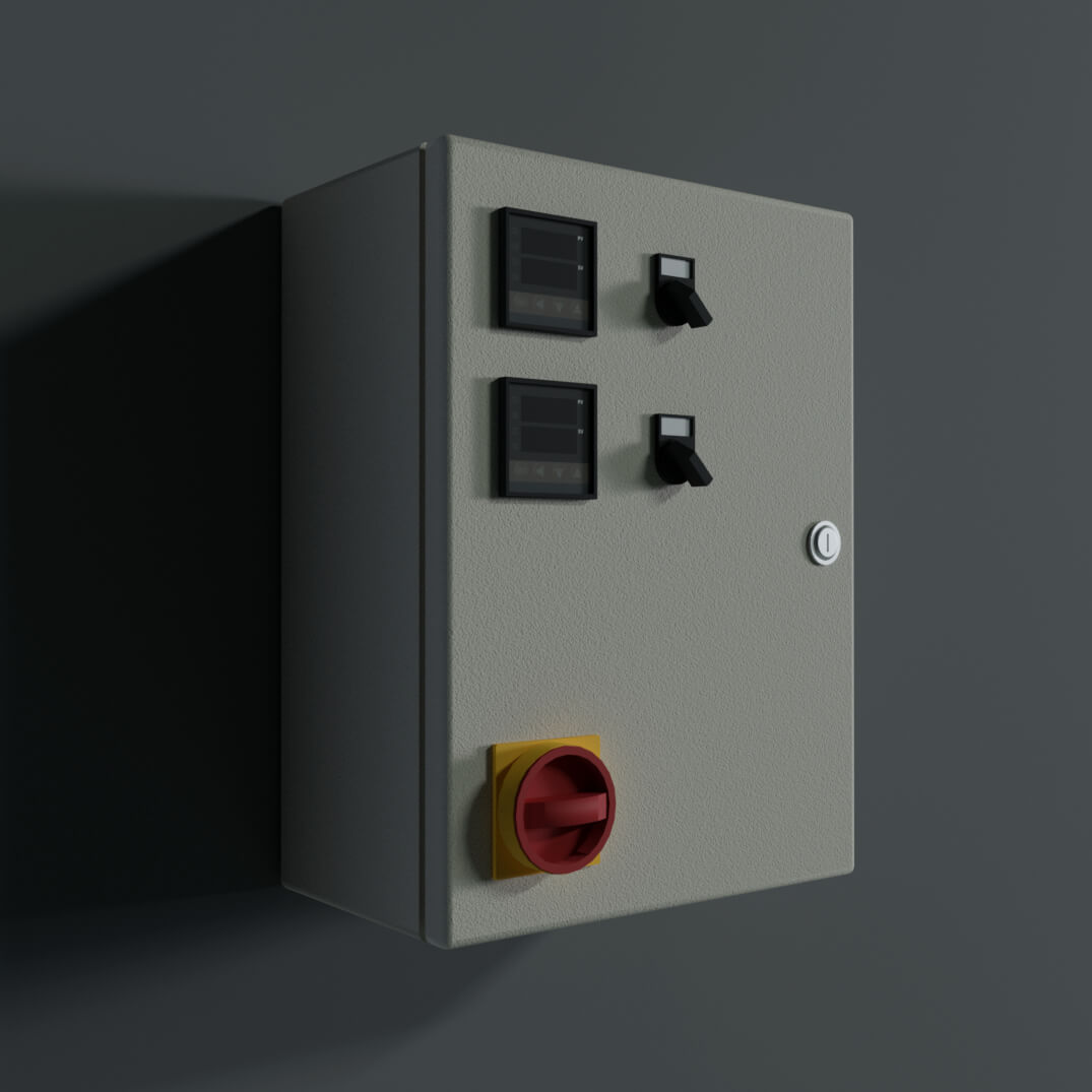Industrial Control Box 3D Model by Matt86
