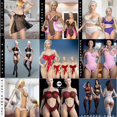 10 Intimate Wear Bundle G8F by matteoio