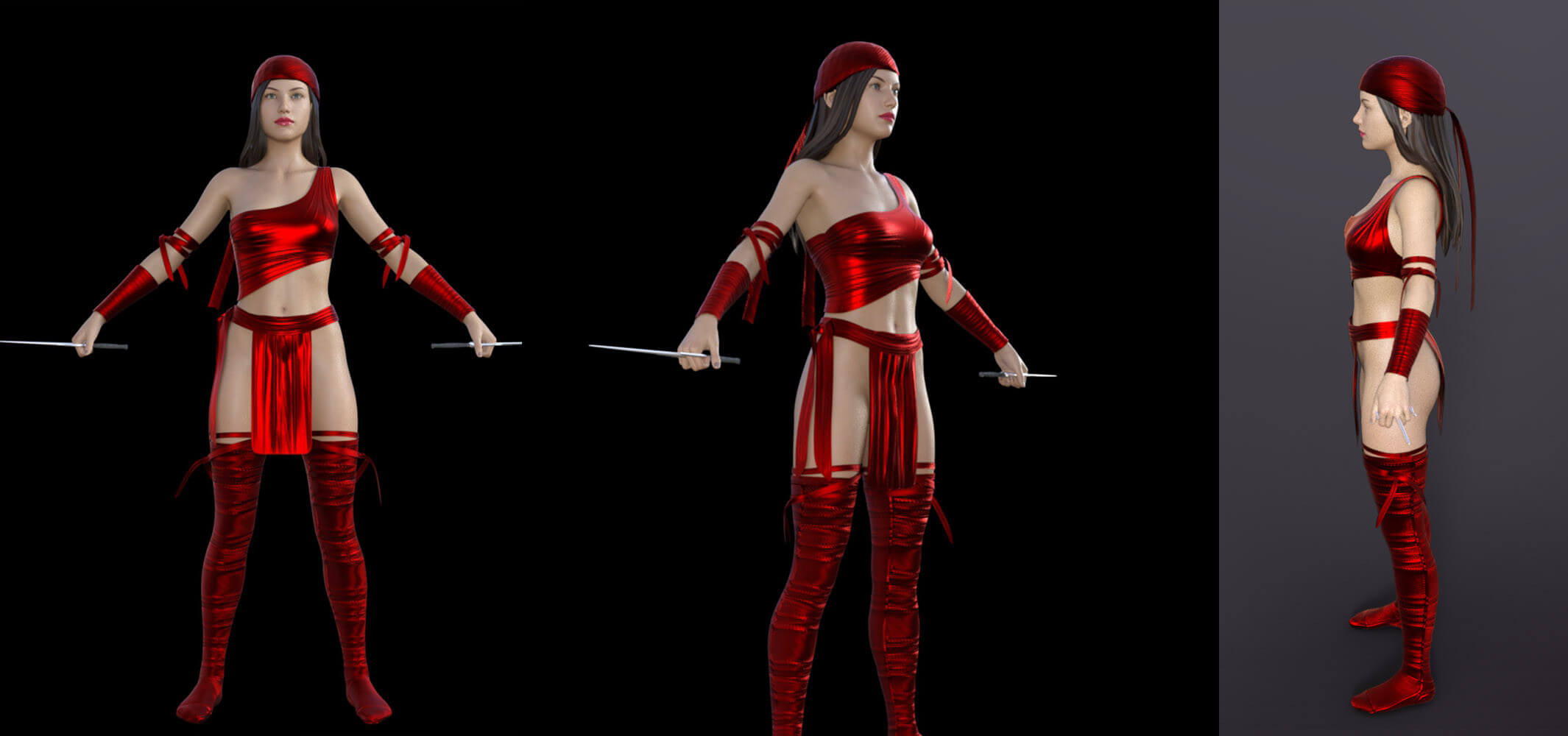 Elektra Costume G8F/G8.1F Daz Content by matteoio