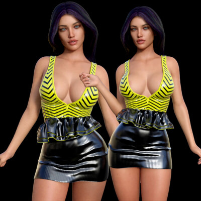 Frill Dress for Genesis 8 Female