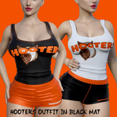 Hooters Black Version Outfit G8F/G8.1F