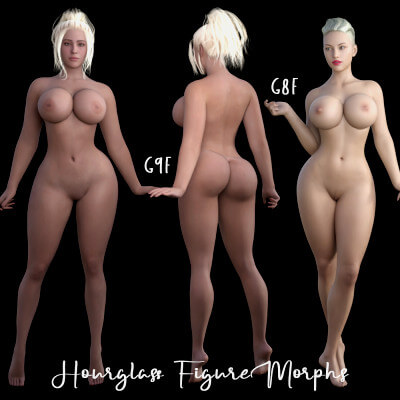 16 Hourglass Figure Morphs G9/G8.1F/G8F by matteoio