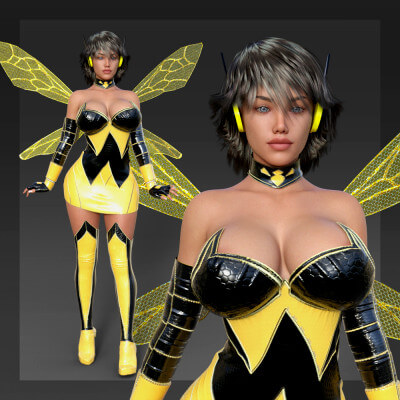 Wasp Outfit G8F by matteoio