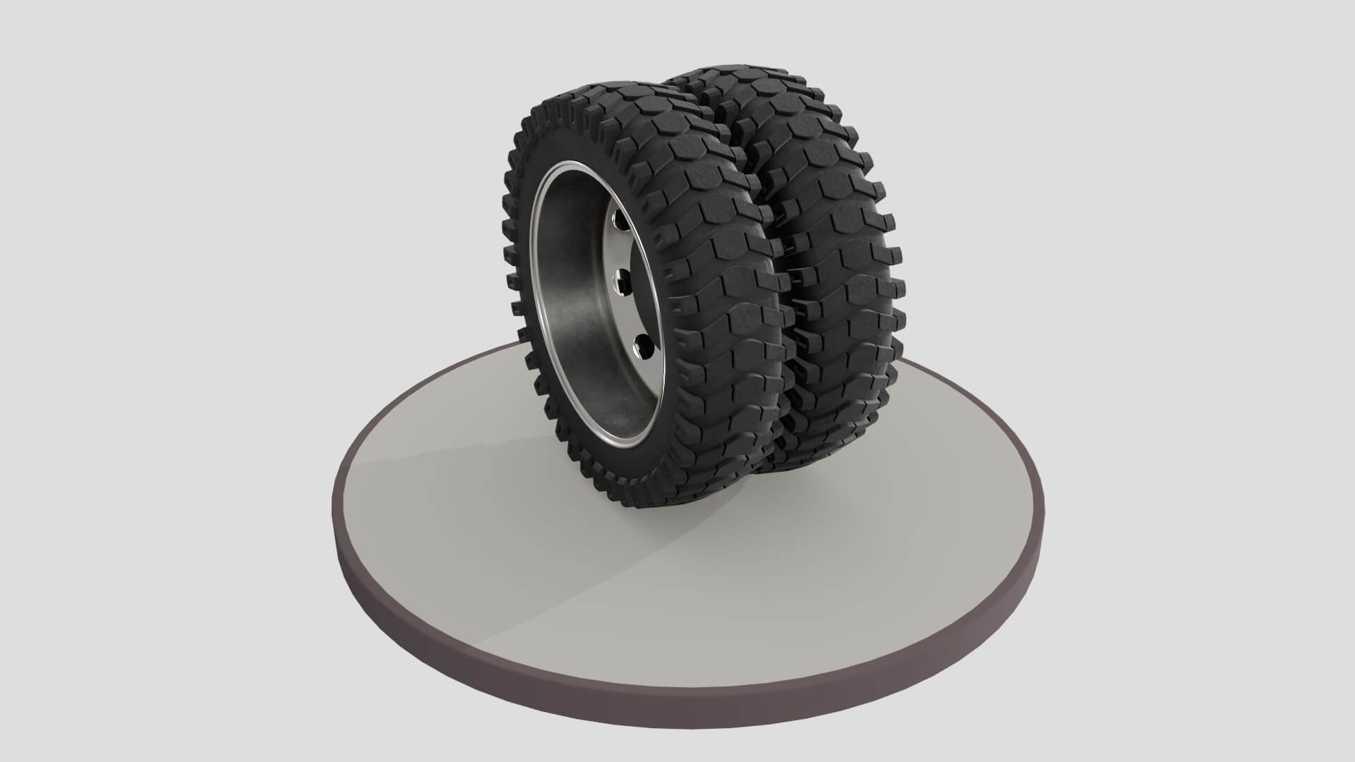 Double Wheel With Disk - 3D Model by Mavas3D