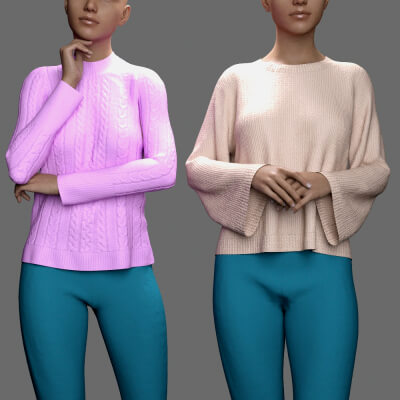 MS 2-in-1 Casual Knit Sweaters G8F and G9