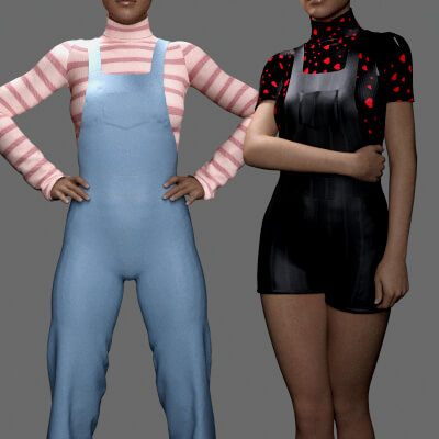 MS 2-in-1 Denim Overalls G8F and G9