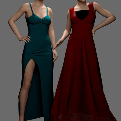 MS 2-in-1 Long Dresses G8F and G9