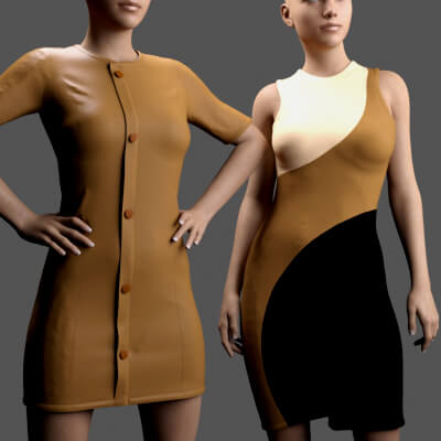 MS 2-In-1 Social Dresses (G8F and G9) Daz Content by MavisSky