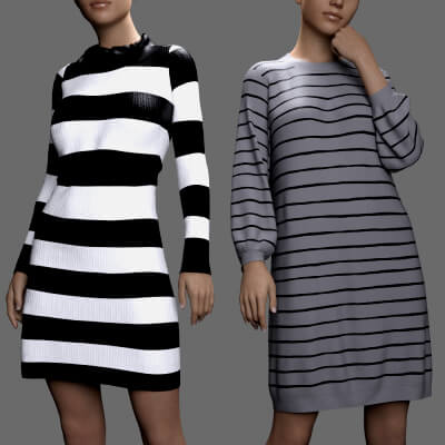 MS 2-in-1 Winter Dresses G8F and G9