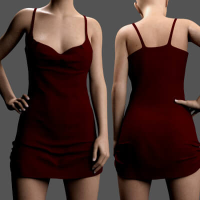 MS Basic Velvet Dress G8F and G9 by MavisSky