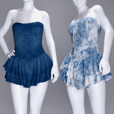 MS Cute Denim Dress G8F and G9
