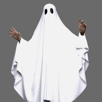 MS Halloween Costume Ghost M G8M and G9