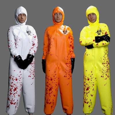 MS Halloween Costume Hazmat Suit G8F and G9