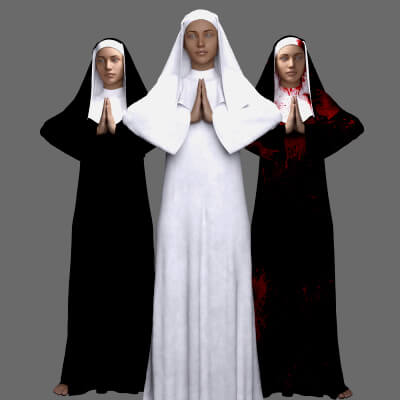 MS Halloween Costume Nun Habit G8F and G9