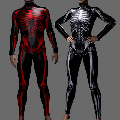 MS Halloween Costume Skeleton Couple G8F G8M and G9 by MavisSky