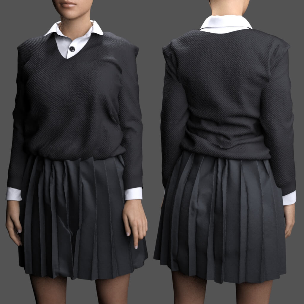 MS Hogwarts Female Outfit (G8F and G9)